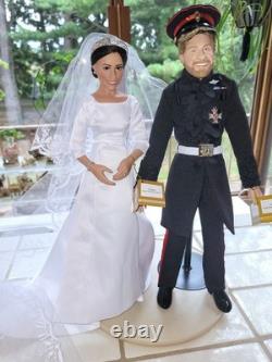 Ashton-Drake Prince Harry Meghan 2018 Royal Wedding Doll Set Bride Groom