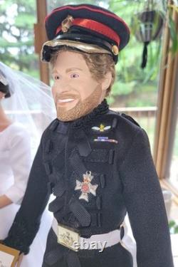 Ashton-Drake Prince Harry Meghan 2018 Royal Wedding Doll Set Bride Groom
