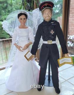 Ashton-Drake Prince Harry Meghan 2018 Royal Wedding Doll Set Bride Groom