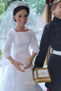 Ashton-Drake Prince Harry Meghan 2018 Royal Wedding Doll Set Bride Groom