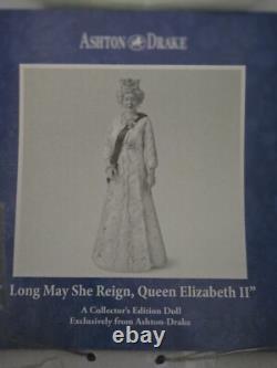 Ashton Drake Queen Elizabeth II, Long May She Reign Collectors Doll NEW