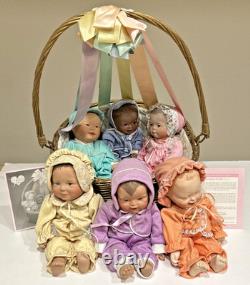 Ashton Drake Rainbow of Love Baby Series 6 Dolls COA DISPLAY BASKET ORIGINAL'94