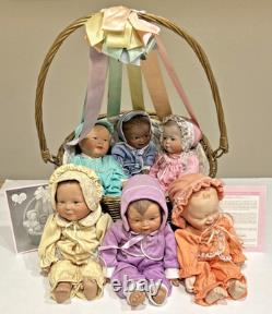 Ashton Drake Rainbow of Love Baby Series 6 Dolls COA DISPLAY BASKET ORIGINAL'94