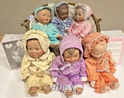Ashton Drake Rainbow of Love Baby Series 6 Dolls COA DISPLAY BASKET ORIGINAL'94