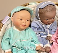 Ashton Drake Rainbow of Love Baby Series 6 Dolls COA DISPLAY BASKET ORIGINAL'94