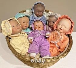 Ashton Drake Rainbow of Love Baby Series 6 Dolls COA DISPLAY BASKET ORIGINAL'94