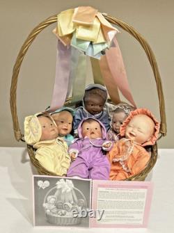 Ashton Drake Rainbow of Love Baby Series 6 Dolls COA DISPLAY BASKET ORIGINAL'94