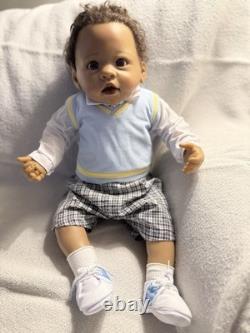 Ashton Drake Realistic, Black Baby Boy Doll, Love You To The Moon & Back Michael