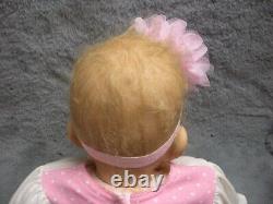 Ashton Drake Reborn Baby Girl Weighted 3lbs Fuzzy Hair Inset Eyes Cloth Body