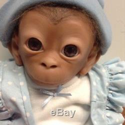 Ashton Drake Reborn Monkey Doll real life like vinyl & soft fur