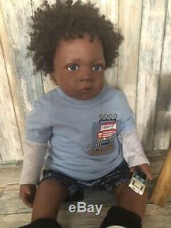 Ashton Drake Reborn Redone Jasmine At 1 1/2 Now Baby Toddler Boy Ethnic AA Doll