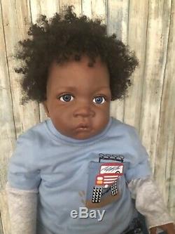 Ashton Drake Reborn Redone Jasmine At 1 1/2 Now Baby Toddler Boy Ethnic AA Doll