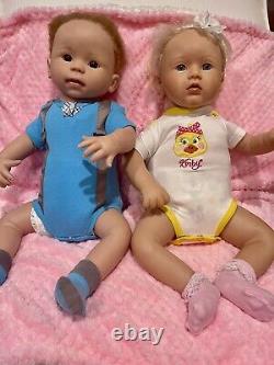 Ashton Drake Reborn twin boy / girl dolls