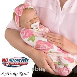 Ashton-Drake Rosie Baby Doll With Custom Swaddle Blanket by Marissa May 19