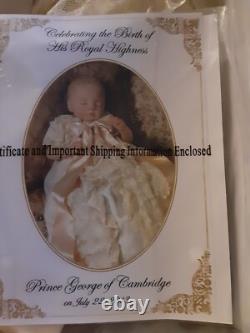 Ashton Drake Royal Baby Prince George of Cambridge Porcelain Doll Satin Gown