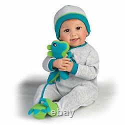 Ashton Drake Ryan and Rex So Truly Real Poseable Baby Doll With Plush Dinosaur
