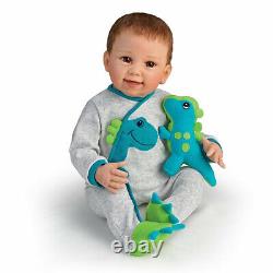 Ashton Drake Ryan and Rex So Truly Real Poseable Baby Doll With Plush Dinosaur