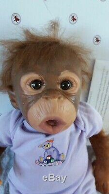 Ashton Drake SILICONE Monkey doll Little Risa by Melissa McCrory