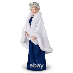 Ashton Drake Sapphire Elegance Queen Elizabeth II Poseable Argil Porcelain Doll