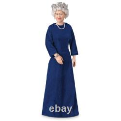 Ashton Drake Sapphire Elegance Queen Elizabeth II Poseable Argil Porcelain Doll