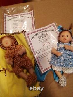 Ashton Drake Set Of Wizard Of Oz Heavenly Handfuls Dolls. By Tina Kewey. NIB