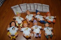 Ashton Drake Snow White & Seven Dwarfs Complete Set Of 8 Dolls withauthenticity