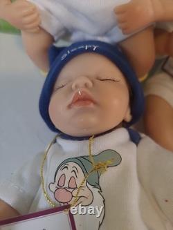 Ashton-Drake Snow White and The Seven Dwarfs 6 Doll Collection Complete WithCOAs