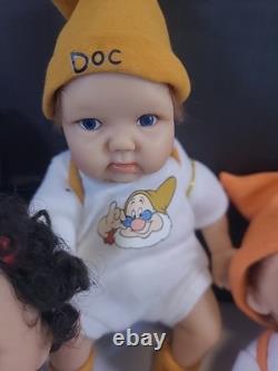 Ashton-Drake Snow White and The Seven Dwarfs 6 Doll Collection Complete WithCOAs