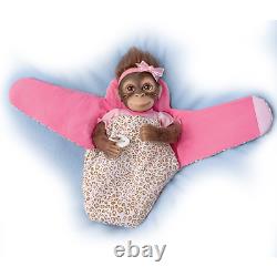 Ashton-Drake Snuggle Suri Lifelike Baby Monkey Doll With Custom Bunting