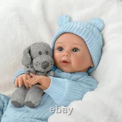 Ashton-Drake So Truly Real Aiden Baby Doll With Puppy By Sherry Rawn 17