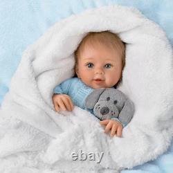 Ashton-Drake So Truly Real Aiden My Snuggle Pup Baby Doll Plush Dog Set
