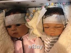 Ashton Drake So Truly Real Jada & Jayden Twins Baby Dolls By Waltraud Hanl