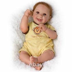 Ashton-Drake So Truly Real Little Monkey Poseable Baby Boy Doll by Cheryl Hill