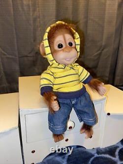 Ashton Drake So Truly Real Monkey Newborn Reborn Doll 8 Tall Beautiful