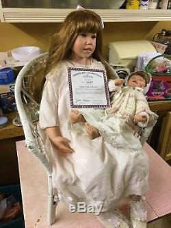 Ashton Drake Sweet Joys of Sisters dolls and chair