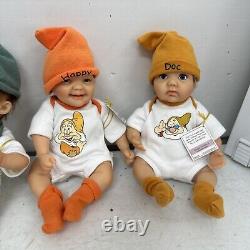Ashton-Drake The Seven Dwarfs Baby Dolls Lot of 6