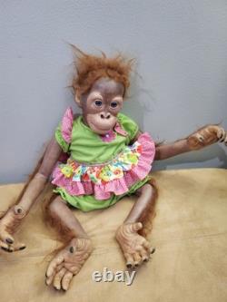 Ashton Drake Toddler Monkey Orangutan Mollie By Simon Laurens- Reborn Doll HTF
