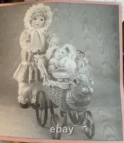 Ashton Drake Victorian Make Believe Doll Carriage Bunnies Cindy Mclure 1995 New