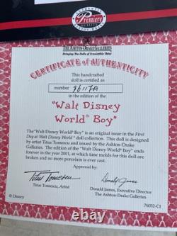 Ashton Drake Walt Disney World Boy & Girl 16 Porcelain Dolls New In Box Coa