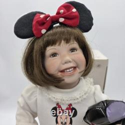 Ashton Drake Walt Disney World Girl Minnie Mouse Balloon Porcelain Doll COA