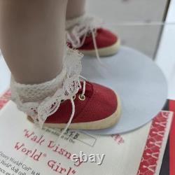 Ashton Drake Walt Disney World Girl Minnie Mouse Balloon Porcelain Doll COA