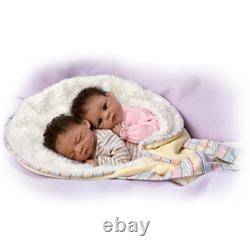 Ashton-Drake Waltraud Hanl Jada And Jayden Poseable Twin Baby Doll Set
