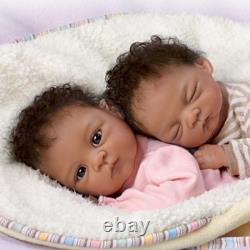 Ashton-Drake Waltraud Hanl Jada And Jayden Poseable Twin Baby Doll Set