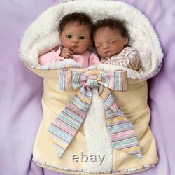 Ashton-Drake Waltraud Hanl Jada And Jayden Poseable Twin Baby Doll Set