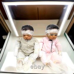 Ashton-Drake Waltraud Hanl Jada And Jayden Poseable Twin Baby Doll Set