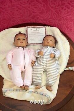 Ashton-Drake Waltraud Hanl Jada And Jayden Vinyl Twin Baby Doll Set