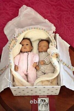 Ashton-Drake Waltraud Hanl Jada And Jayden Vinyl Twin Baby Doll Set