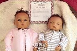 Ashton-Drake Waltraud Hanl Jada And Jayden Vinyl Twin Baby Doll Set