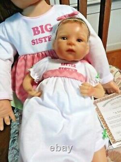 Ashton Drake / Waltraud Hanl Set Of 2 Dolls A Sister's Love With Coa