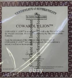 Ashton Drake Wizard Of Oz Cowardly Lion Singing Doll (New in Opened Box)